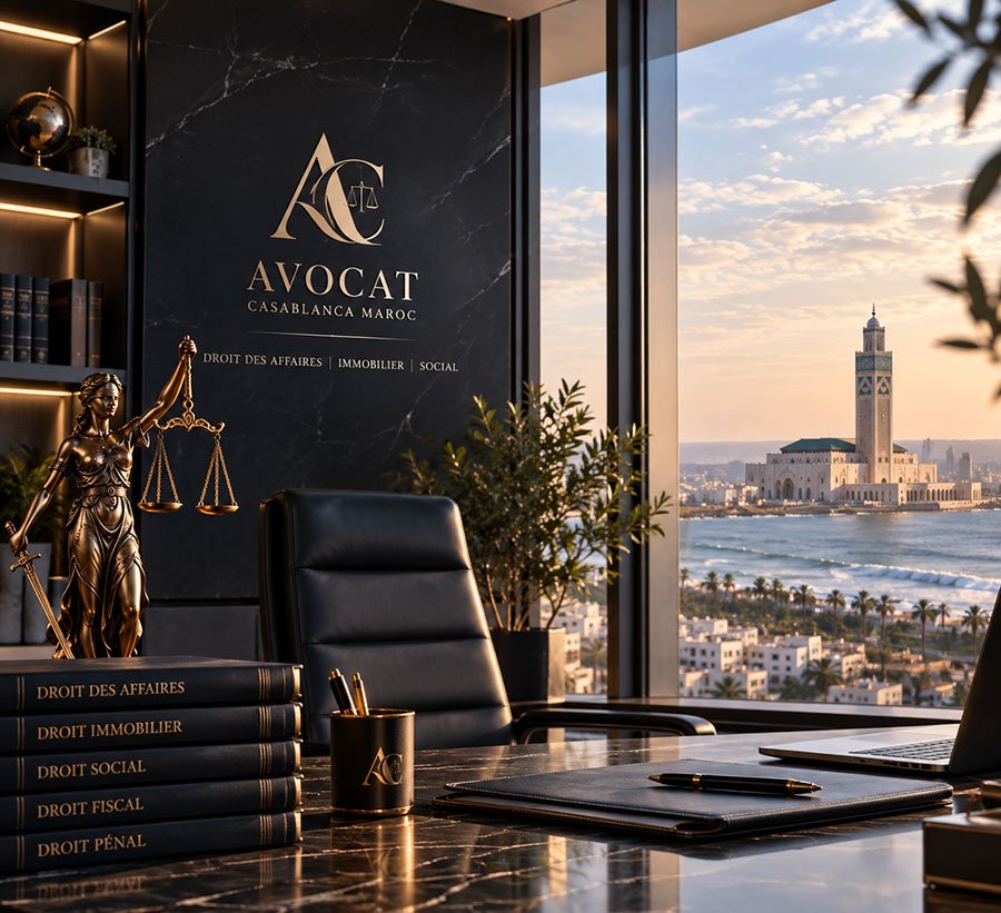 Cabinet d'avocats à Casablanca — illustration éditoriale